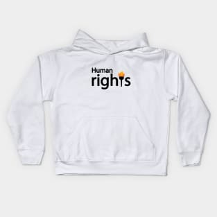 Human rights artistic typography design Kids Hoodie